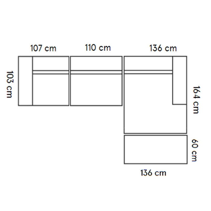 Fest Amsterdam Dunbar avec divan - 1.5 seat no arm - 1 seat arm - pouf - Sydney 91