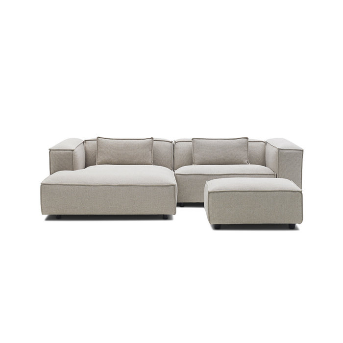 Fest Amsterdam Canapé Dunbar 1.5 seat + divan + pouf Polvere 21 beige