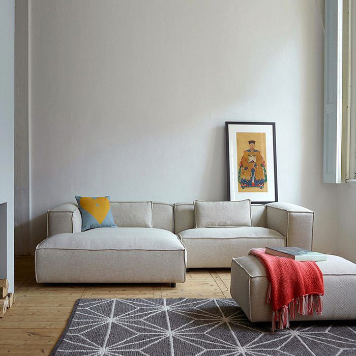 Fest Amsterdam Canapé Dunbar 1.5 seat + divan + pouf Polvere 21 beige