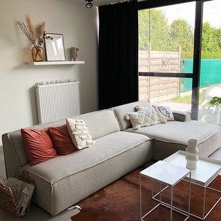 Fest Amsterdam Edge sofa 2 seat no arm + divan - polvere 21 beige