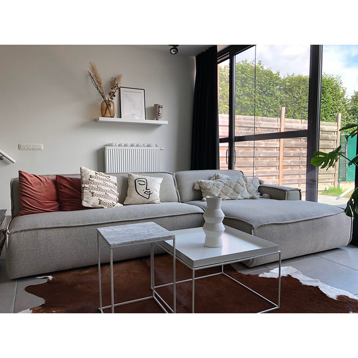 Fest Amsterdam Edge sofa 2 seat no arm  + divan - polvere 21 beige