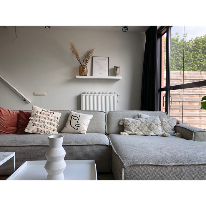 Fest Amsterdam Edge sofa 2 seat no arm  + divan - polvere 21 beige