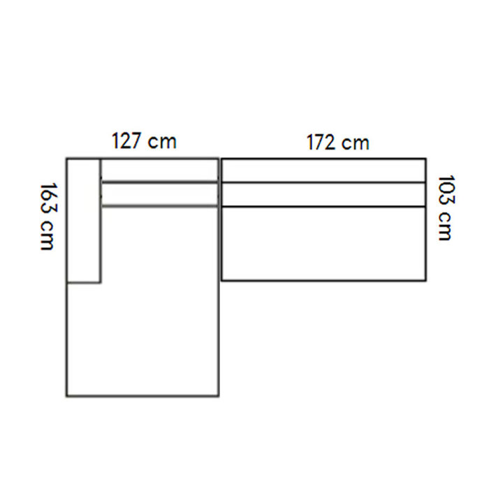 Fest Amsterdam Edge sofa 2 seat no arm  + divan - polvere 21 beige