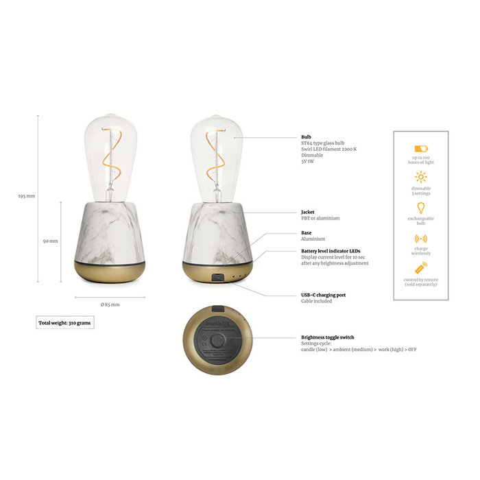 Humble Humble One Lampe de table Gold