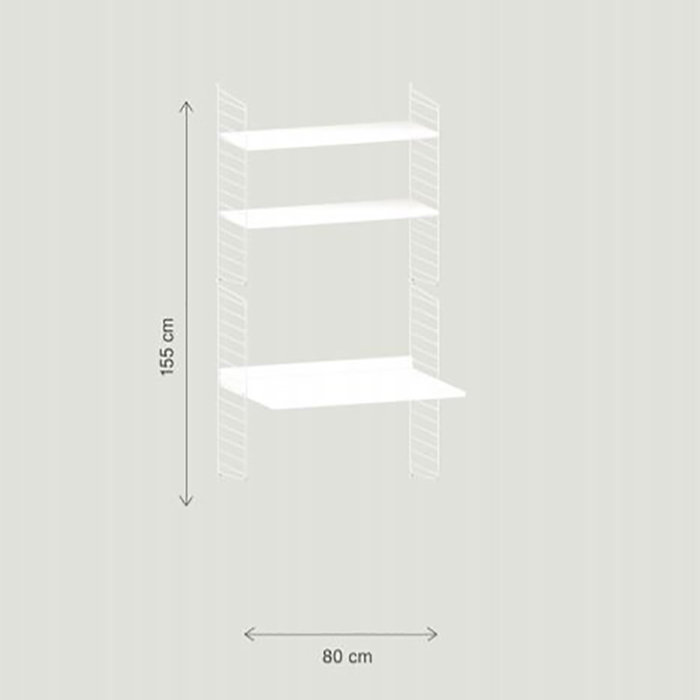 String Wandbureau configuratie 1