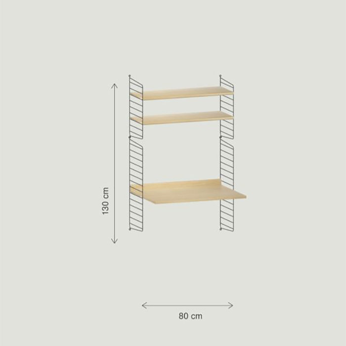 String Wandbureau configuratie 2