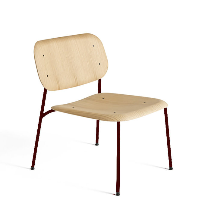 HAY Soft Edge100 lounge chair- Fall red steel frame