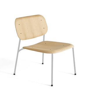 HAY Soft Edge100 lounge chair- Soft grey  steel frame