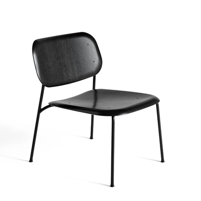 HAY Soft Edge100 Lounge chair - Black steel frame