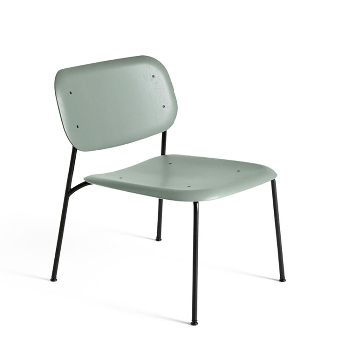 HAY Soft Edge100 Lounge chair - Black steel frame