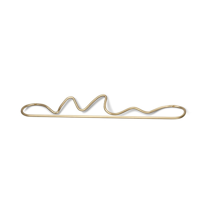 Fermliving Curvature handdoekenhouder brass