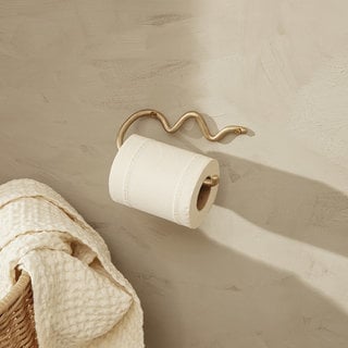 Fermliving Curvature toiletrolhouder brass