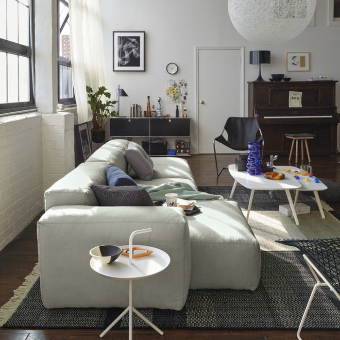 HAY Mags Soft Sofa Low armrest - 3 seater combination 5 - Linara 311 - HAY