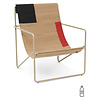 Fermliving Desert Lounge Chair - Cashmere / Block