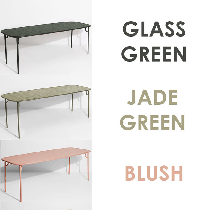 Petite Friture Set de jardin 220x75 table + 6 chaises Week-end