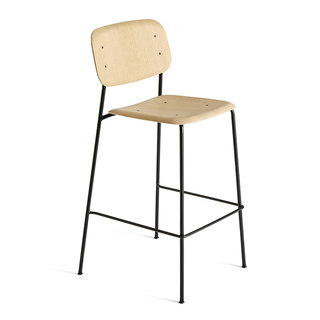 HAY Soft Edge90 barkruk - Black steel frame