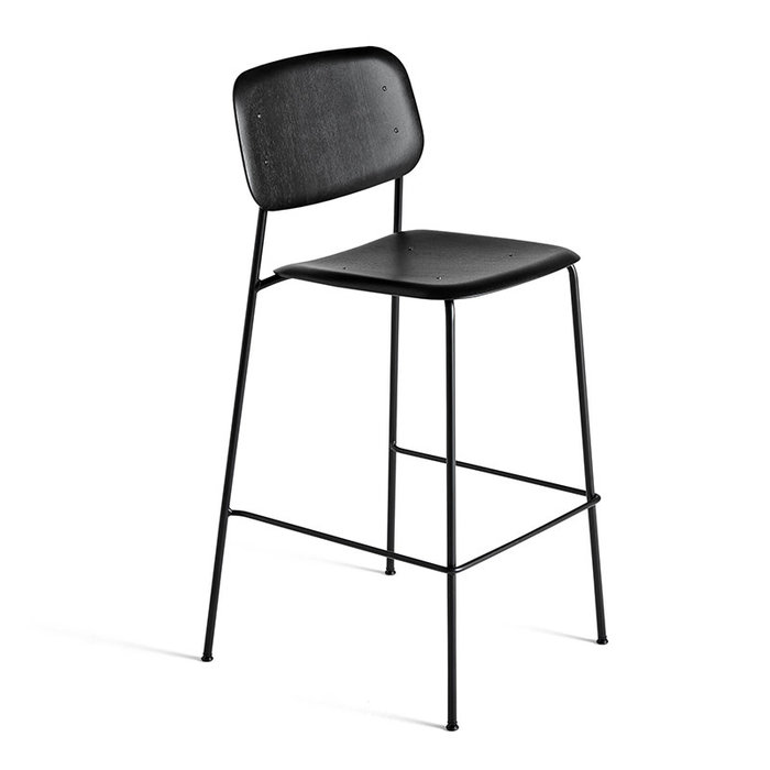 HAY Soft Edge90 barkruk - Black steel frame