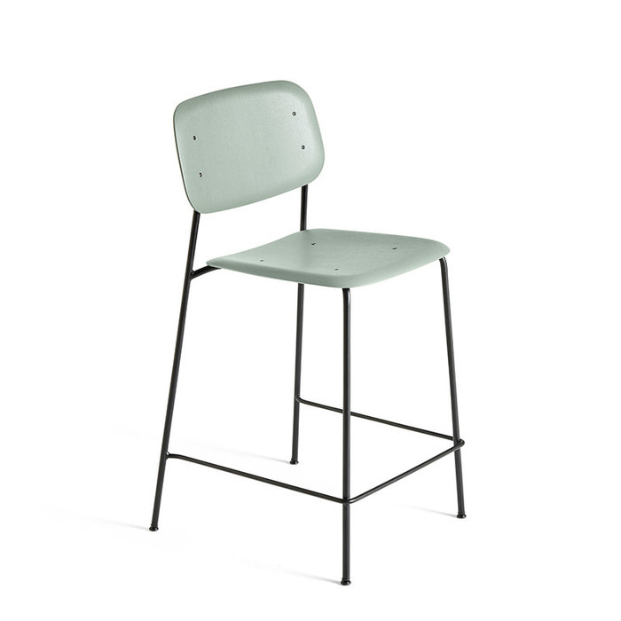 HAY Soft Edge90 barkruk - Black steel frame