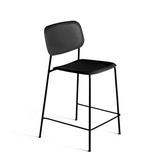 HAY Soft Edge95 barkruk - Black steel frame
