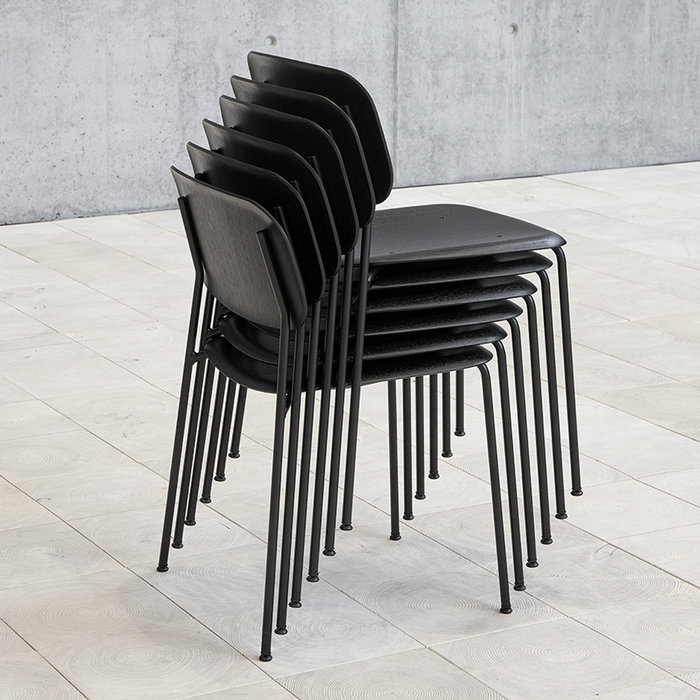 HAY Soft Edge40 chair - Black steel frame