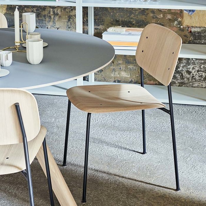 HAY Soft Edge40 chair - Black steel frame