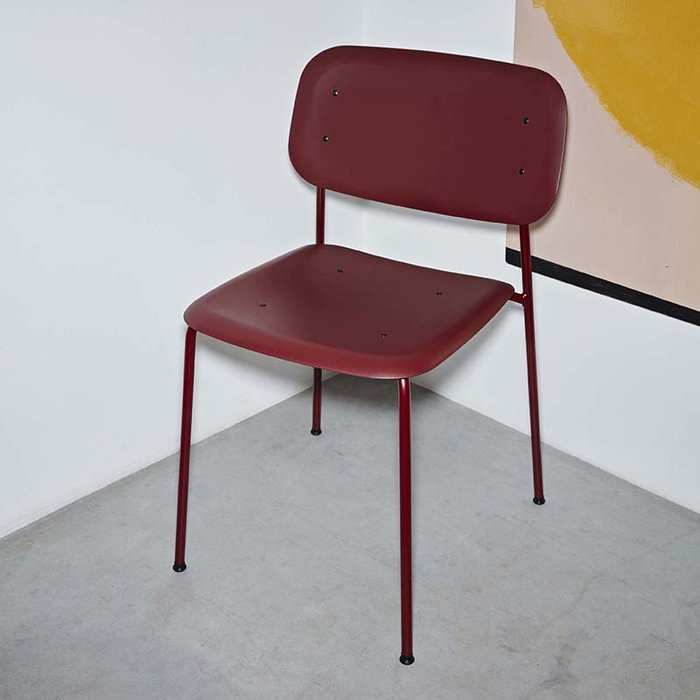 HAY Soft Edge45 chair - Fall red  steel frame (plastic seat)