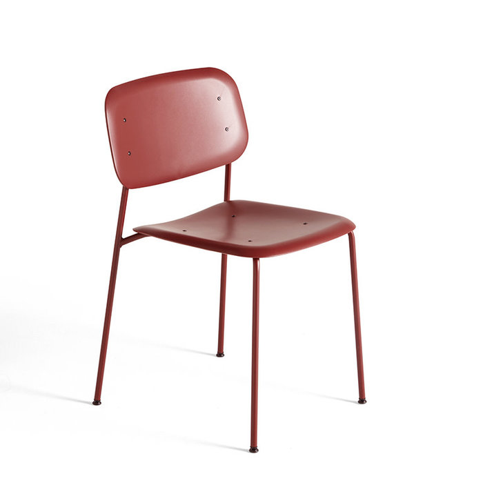 HAY Soft Edge45 chair - Fall red  steel frame (plastic seat)