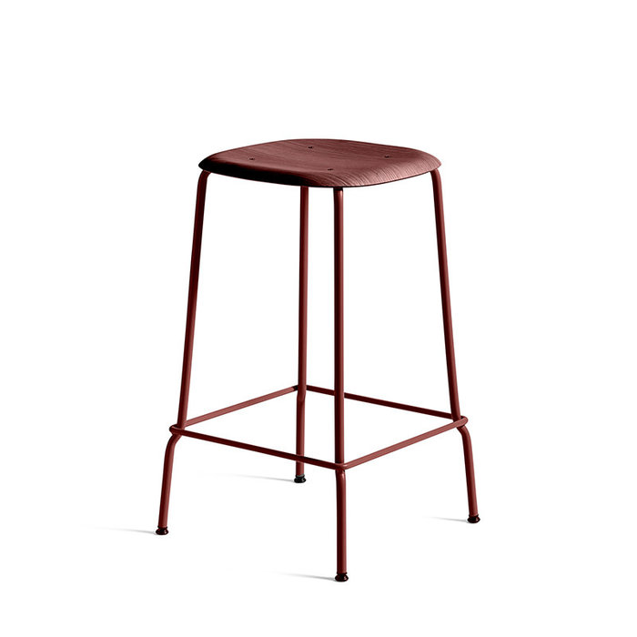 HAY Soft Edge80 barkruk - Fall red steel frame