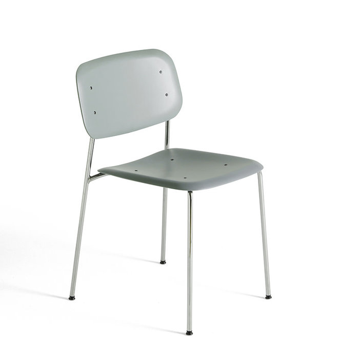 HAY Soft Edge45 chair - Chromed steel frame (plastic seat)