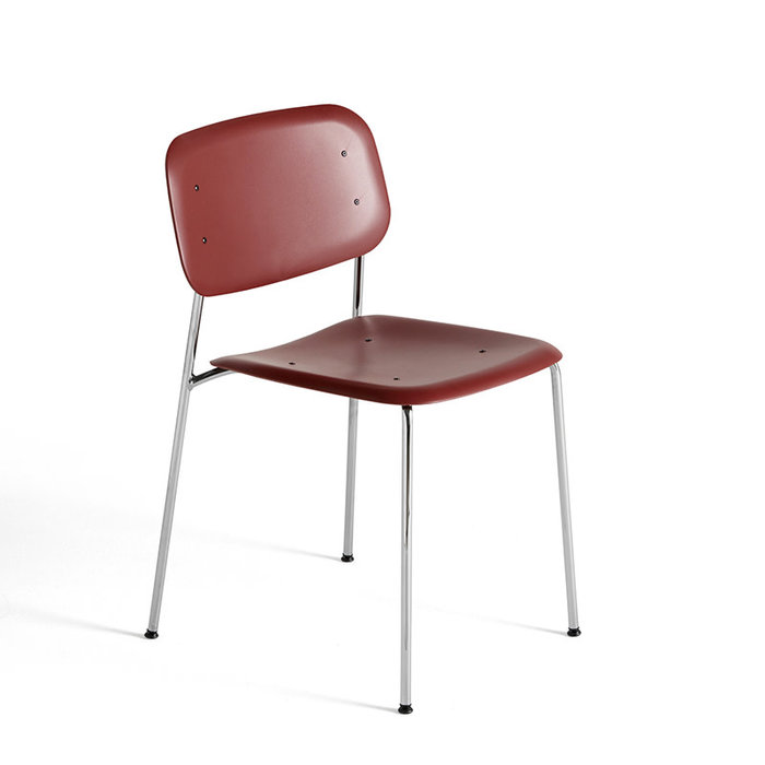 HAY Soft Edge45 chair - Chromed steel frame (plastic seat)