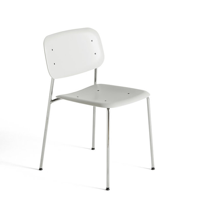 HAY Soft Edge45 chair - Chromed steel frame (plastic seat)