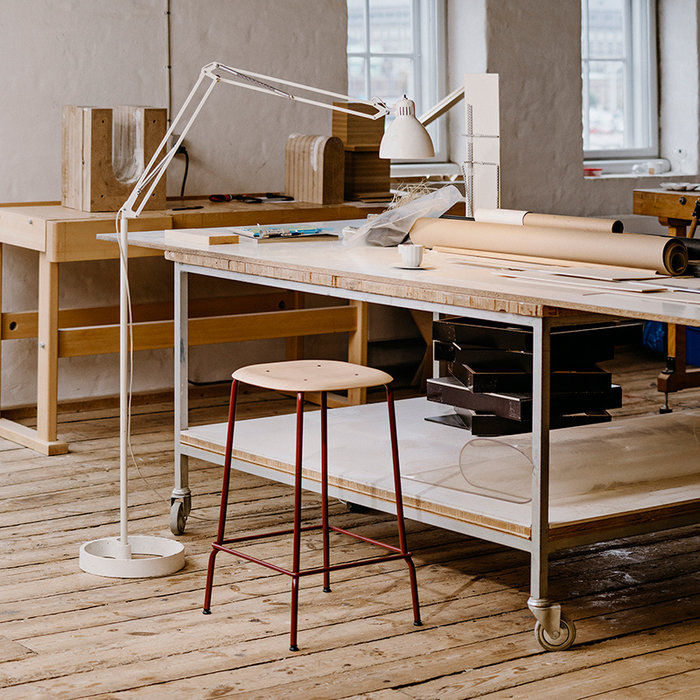 HAY Soft Edge80 barkruk - Fall red steel frame