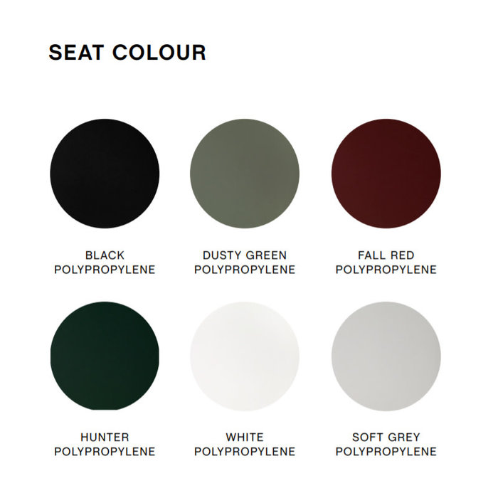 HAY Soft Edge85 barkruk - Black steel frame (plastic seat)