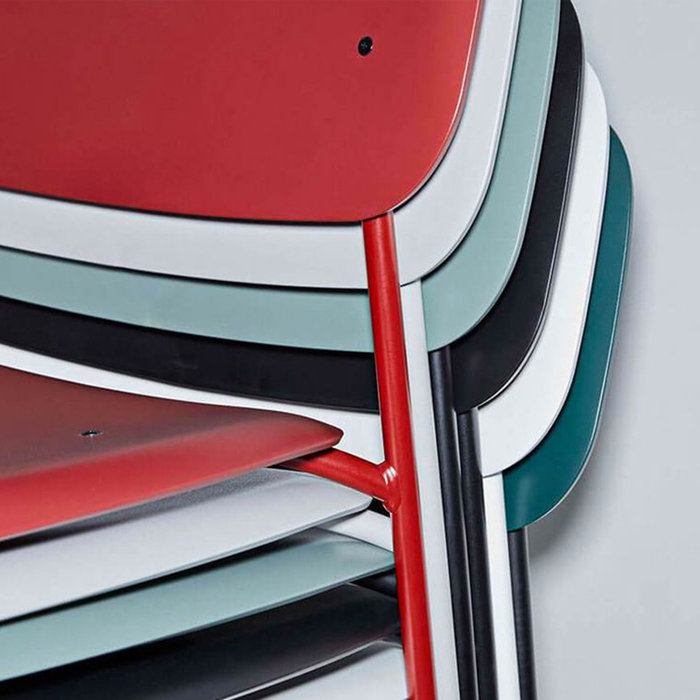 HAY Soft Edge45 chair - Chromed steel frame (plastic seat)