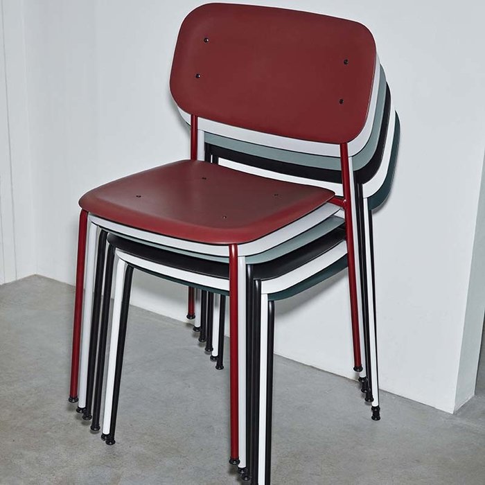 HAY Soft Edge45 chair - Chromed steel frame (plastic seat)