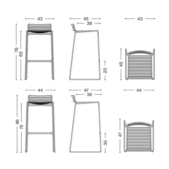 HAY Hee  Bar Stool - HAY