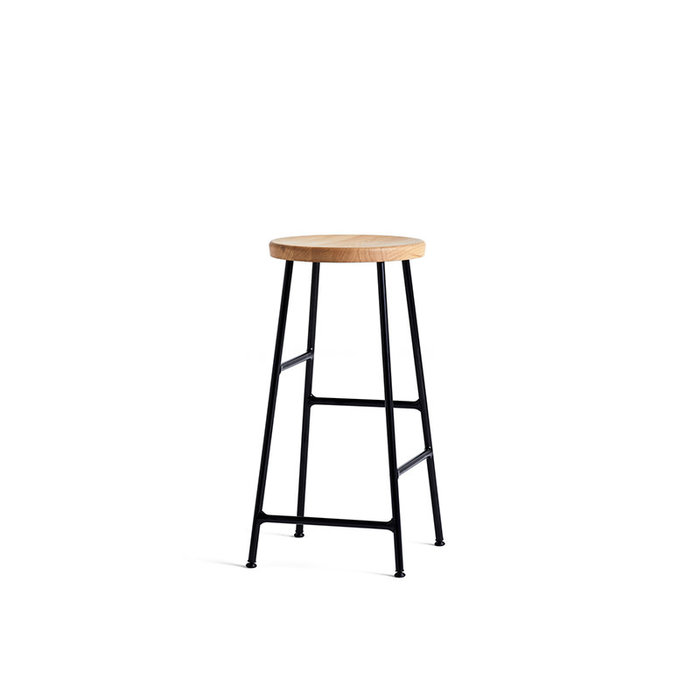 HAY Cornet tabouret de bar - soft black powder coated steel frame