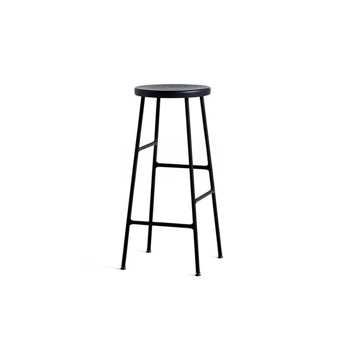 HAY Cornet tabouret de bar - soft black powder coated steel frame