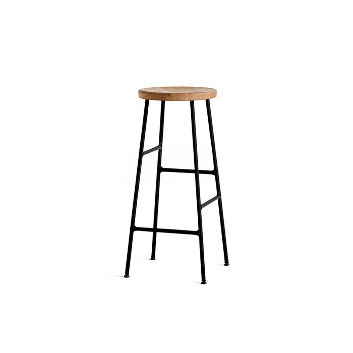 HAY Cornet tabouret de bar - soft black powder coated steel frame