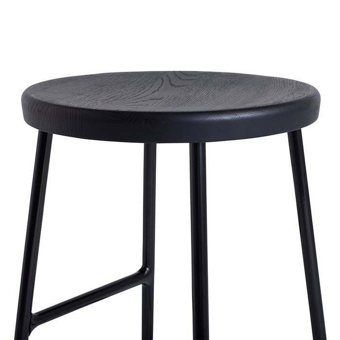 HAY Cornet barkruk - frame soft black steel
