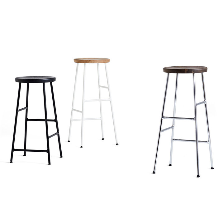 HAY Cornet tabouret de bar - soft black powder coated steel frame