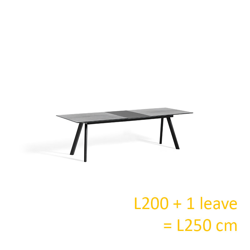 HAY CPH30 Table EXTENDABLE - 200/400 x 90 cm - black oak frame