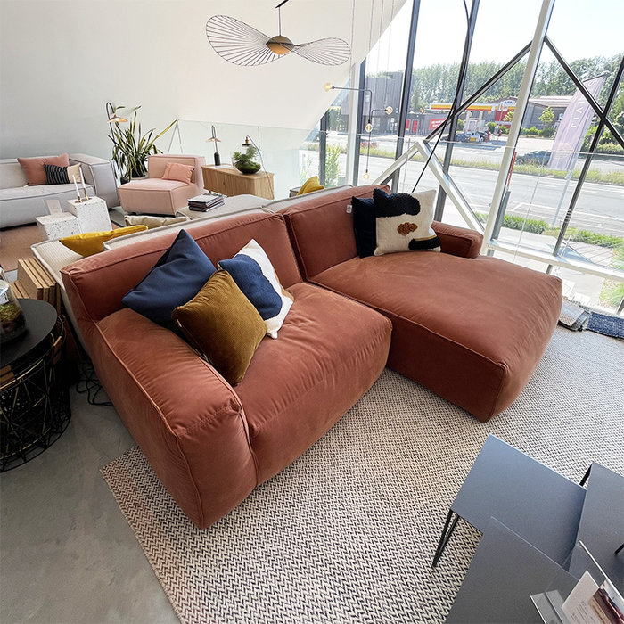 Fest Amsterdam SHOWROOM - Clay sofa - 1seat  arm left + longchair S  arm right -  Royal 160 magnolia