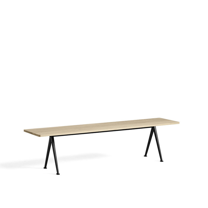 HAY Pyramid bank 12 - zwart stalen frame