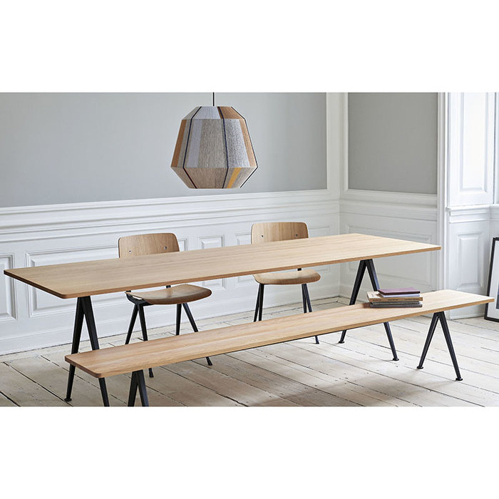 HAY banc Pyramid 12 - support en acier noir