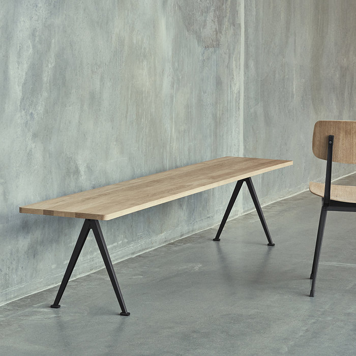 HAY banc Pyramid 12 - support en acier noir