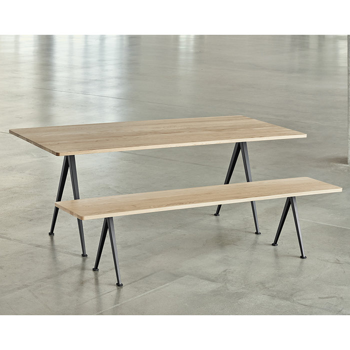 HAY banc Pyramid 12 - support en acier noir