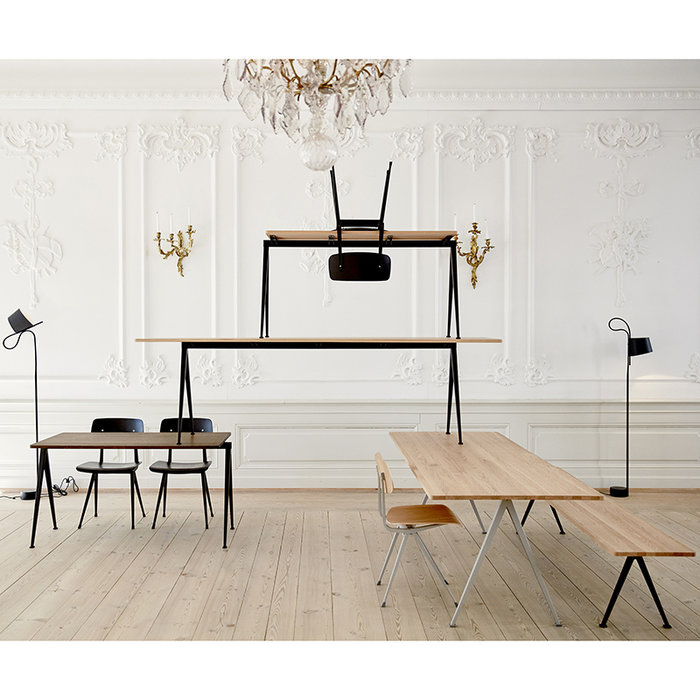 HAY banc Pyramid 12 - support en acier noir