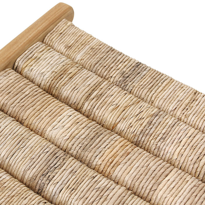 HKliving Webbing lounge chair - abaca/teak