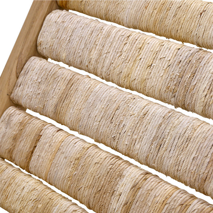 HKliving Webbing lounge chair - abaca/teak